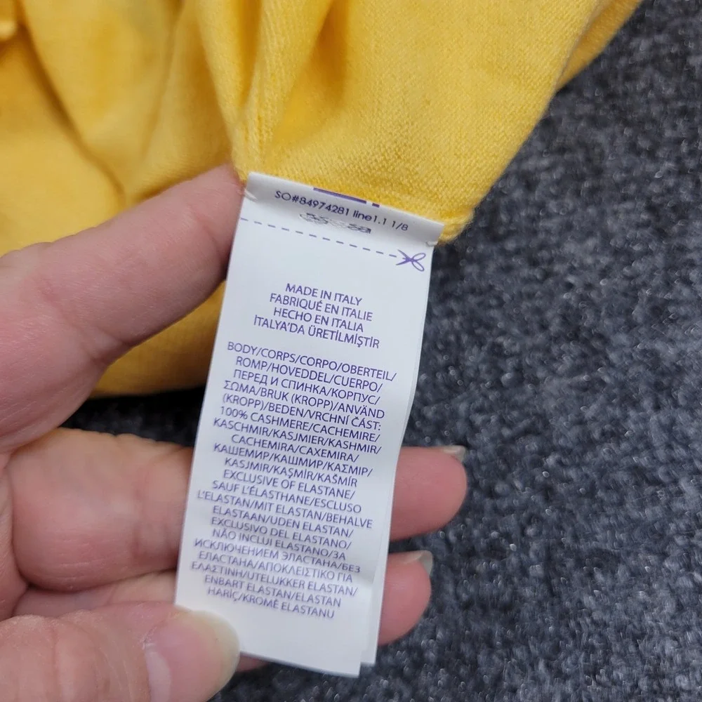 Ralph Lauren Purple Label Fine Cashmere Crewneck Sweater Mens XL Yellow $995